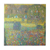 Gustav Klimt Landhaus vom Attersee Tile Fliese (Vorderseite)
