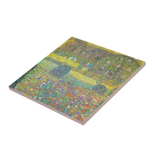 Gustav Klimt Landhaus vom Attersee Tile Fliese (Seite)