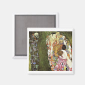 Gustav Klimt ~ Leben und Tod Magnet (Vorderseite/Rückseite)