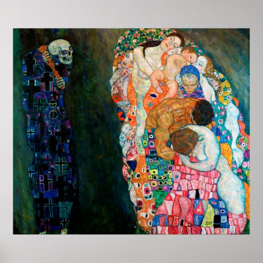 Gustav Klimt "Leben und Tod" Poster (Vorne)