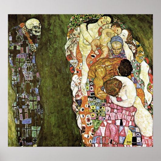 Gustav Klimt ~ Leben und Tod-Poster Poster (Vorne)