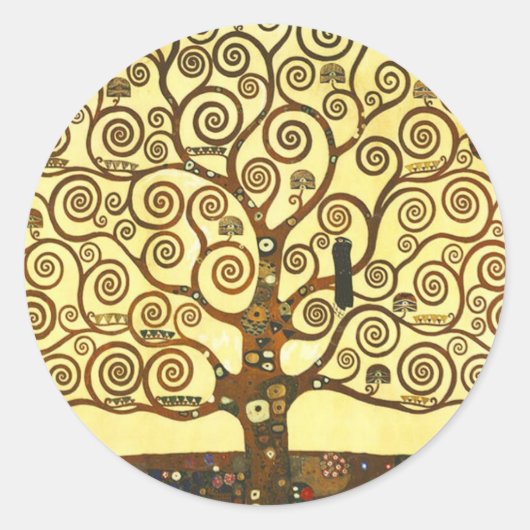 Gustav Klimt Lebensbaum Aufkleber (Vorderseite)
