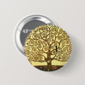 Gustav Klimt Lebensbaum Knopf Button (Vorne & Hinten)