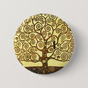 Gustav Klimt Lebensbaum Knopf Button