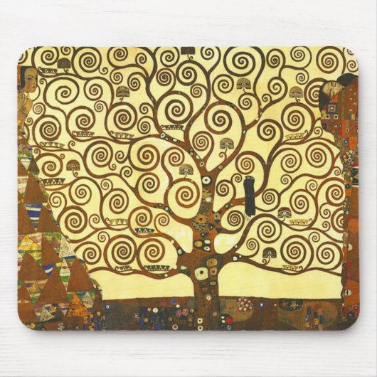Gustav Klimt Lebensbaum-Mauspad Mousepad (Vorne)
