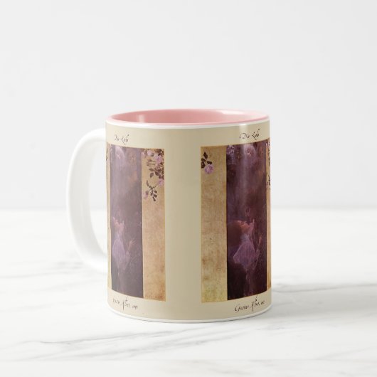 Gustav Klimt Liebe 1895 Zweifarbige Tasse (Vorderseite Links)