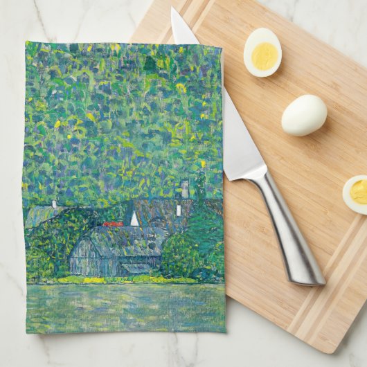 Gustav Klimt - Litzlberg am Attersee Geschirrtuch (Viertel Falte)