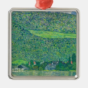 Gustav Klimt - Litzlberg am Attersee Ornament Aus Metall