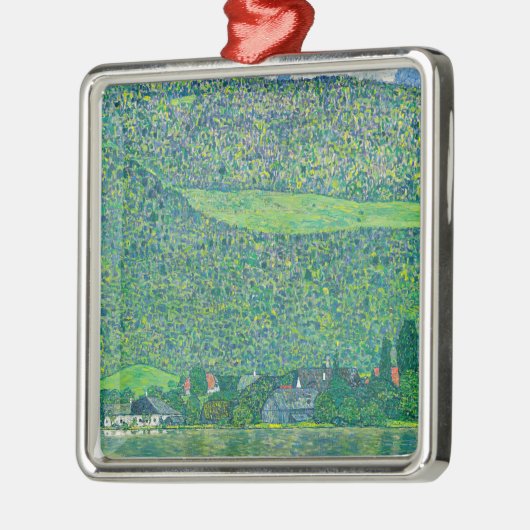 Gustav Klimt - Litzlberg am Attersee Ornament Aus Metall (Links)