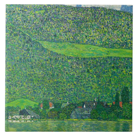 Gustav Klimt , “ Litzlberg on Lake Attersee ” Fliese (Vorderseite)