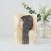 Gustav Klimt - Mädchen mit langer Haare Postkarte (Stehend Vorderseite)