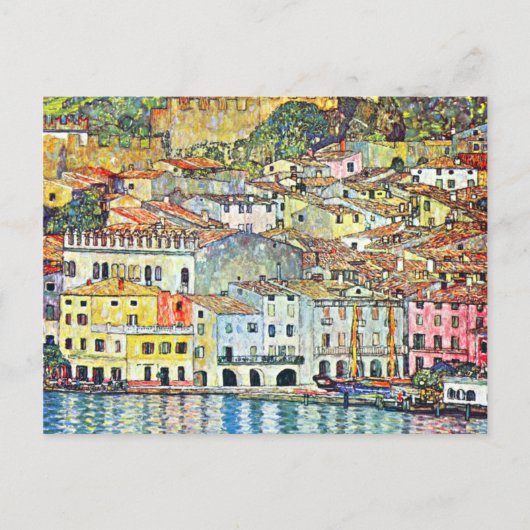 Gustav Klimt Malcena am Gardasee Postkarte (Vorderseite)