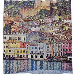 Gustav Klimt - Malcesine am Gardasee Italien Duschvorhang