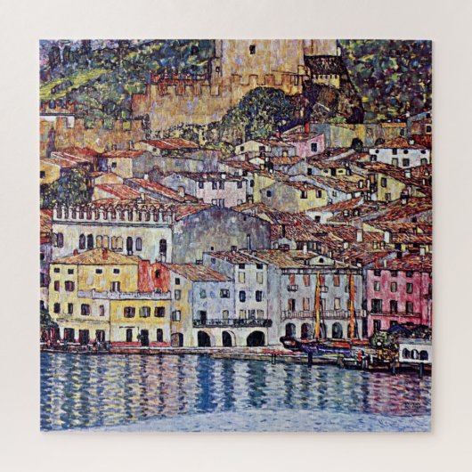 Gustav Klimt - Malcesine am Gardasee Italien Puzzle (Vertikal)