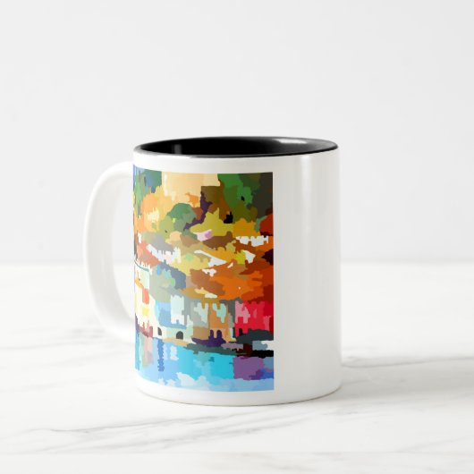 Gustav Klimt Malcesine am Gardasee IV Zweifarbige Tasse (Vorderseite Links)
