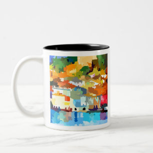 Gustav Klimt Malcesine am Gardasee IV Zweifarbige Tasse