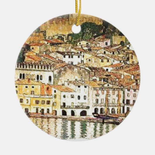 Gustav Klimt - Malcesine auf See Garda Keramikornament (Vorne)