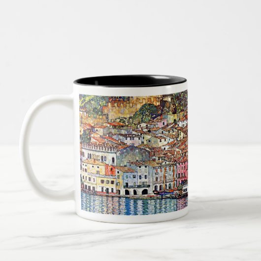 Gustav Klimt Malcesine auf See Garda Zweifarbige Tasse (Links)