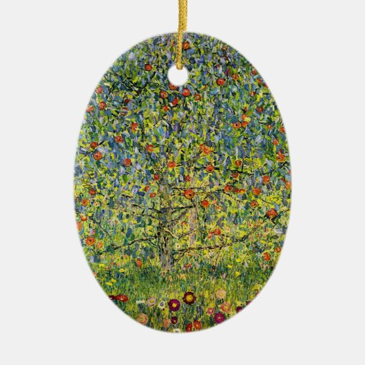 Gustav Klimt Malerei Jugendstil Der Apfelbaum Keramikornament (Vorne)