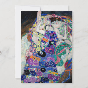 Gustav Klimt malt die Jungfrau Feiertagskarte