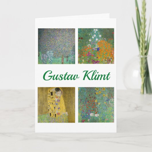Gustav Klimt Masterpiece Patchwork Karte (Vorderseite)