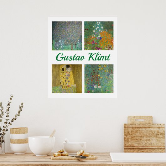 Gustav Klimt Masterpiece Patchwork Poster (Küche)