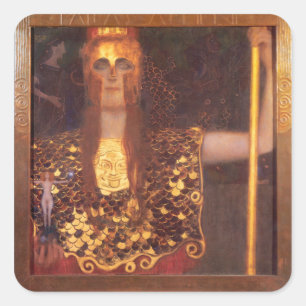 Gustav Klimt Minerva Pallas Athena Aufkleber