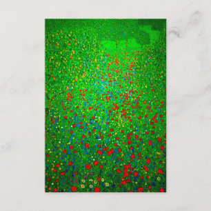Gustav Klimt Mohnfeld Begleitkarte