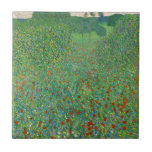 Gustav Klimt - Mohnfeld Fliese<br><div class="desc">Mohnfeld / Poppiesfeld - Gustav Klimt, Öl auf Leinwand, 1907</div>