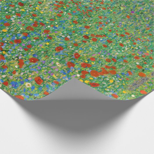 Gustav Klimt - Mohnfeld Geschenkpapier (Ecke)