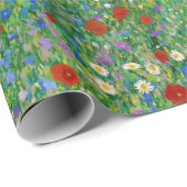 Gustav Klimt - Mohnfeld Geschenkpapier (Rolleneckpunkt)
