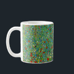 Gustav Klimt - Mohnfeld Kaffeetasse<br><div class="desc">Mohnfeld / Poppiesfeld - Gustav Klimt,  Öl auf Leinwand,  1907</div>