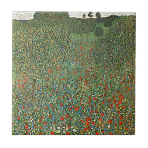 Gustav Klimt Mohnfeld Keramikfliese