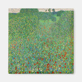 Gustav Klimt - Mohnfeld Magnet (Vorne)