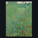 Gustav Klimt - Mohnfeld Notizblock<br><div class="desc">Mohnfeld / Poppiesfeld - Gustav Klimt, Öl auf Leinwand, 1907</div>