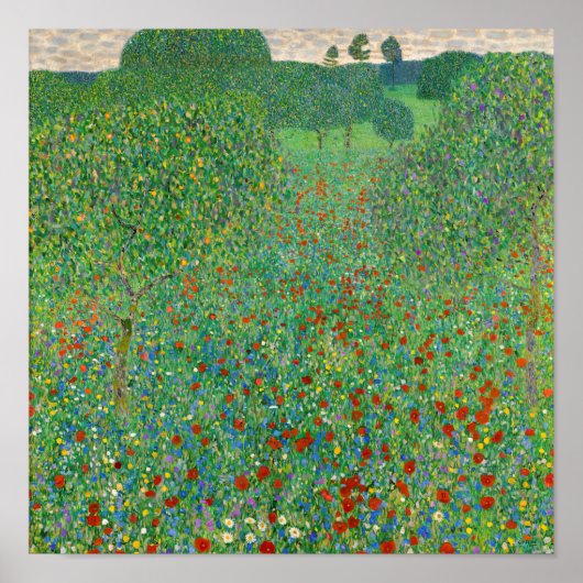 Gustav Klimt - Mohnfeld Poster (Vorne)