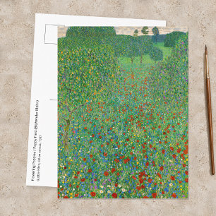 Gustav Klimt - Mohnfeld Postkarte