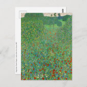 Gustav Klimt - Mohnfeld Postkarte (Vorne/Hinten)