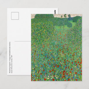 Gustav Klimt - Mohnfeld Postkarte