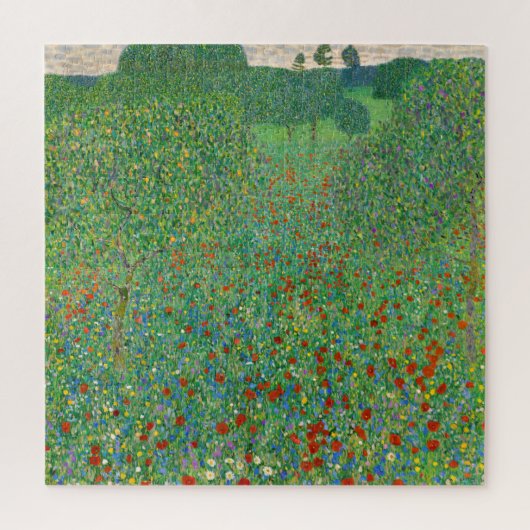 Gustav Klimt - Mohnfeld Puzzle (Vertikal)