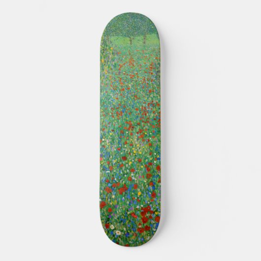 Gustav Klimt - Mohnfeld Skateboard (Vorderseite)