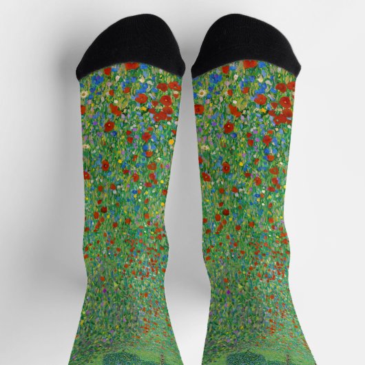 Gustav Klimt - Mohnfeld Socken (Oben)