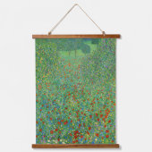Gustav Klimt - Mohnfeld Wandteppich Mit Holzrahmen (Vorderseite)