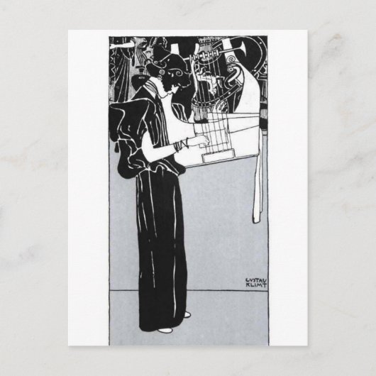 Gustav Klimt ~ Musik Postkarte (Vorderseite)