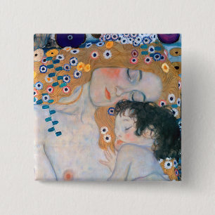 Gustav Klimt - Mutter und Kind Button