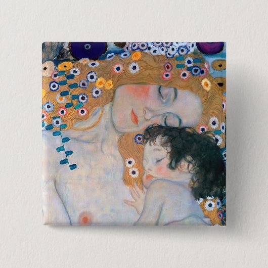 Gustav Klimt - Mutter und Kind Button (Vorderseite)