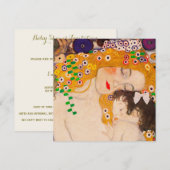 Gustav Klimt - Mutter und Kind Einladung (Vorne/Hinten)