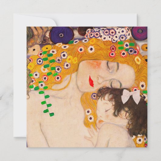 Gustav Klimt - Mutter und Kind Einladung (Vorderseite)
