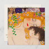 Gustav Klimt - Mutter und Kind Einladung (Vorne/Hinten)