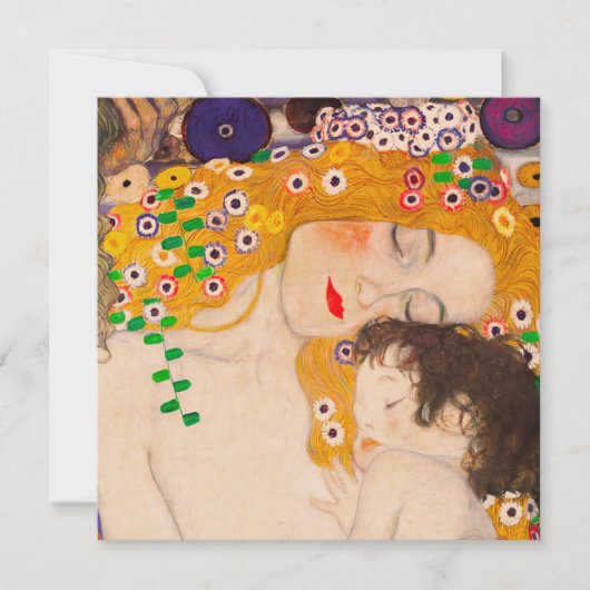 Gustav Klimt - Mutter und Kind Einladung (Vorderseite)